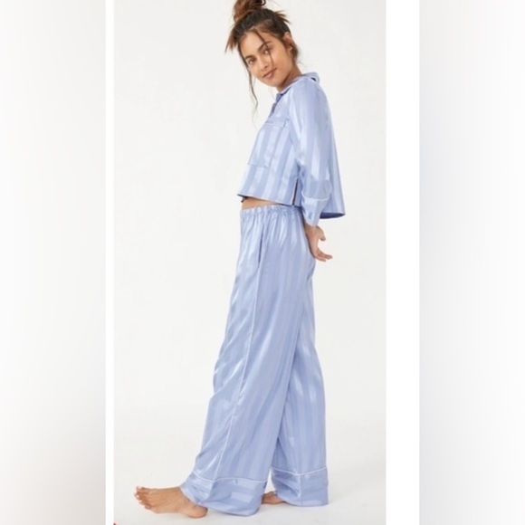 NWT Free People Pajama Party Sleep Set Hazy Blue Size L - Picture 10 of 10
